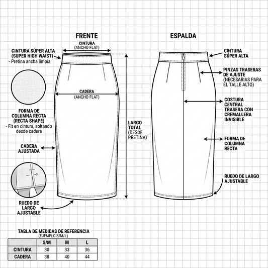 High-Waist Maxi Column Skirt | Digital Sewing Pattern (Sizes S-L)